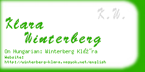 klara winterberg business card